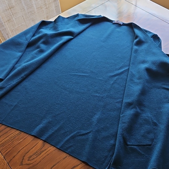 Saint James New Wool Blue Cardigan Sweater Est. Size Large - Picture 14 of 16